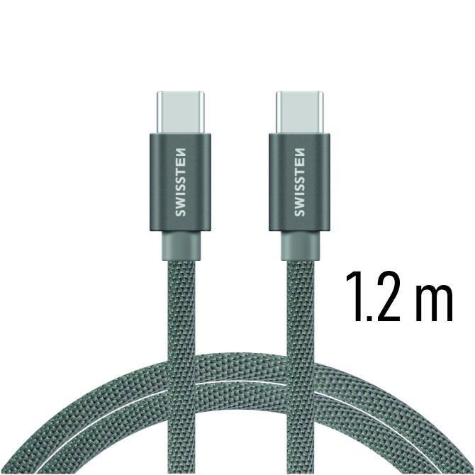 Swissten Textile Fast Charge 3A USB-C