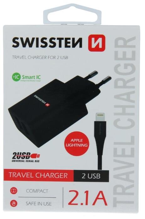 Swissten Smart IC Tīkla Lādētājs 2x