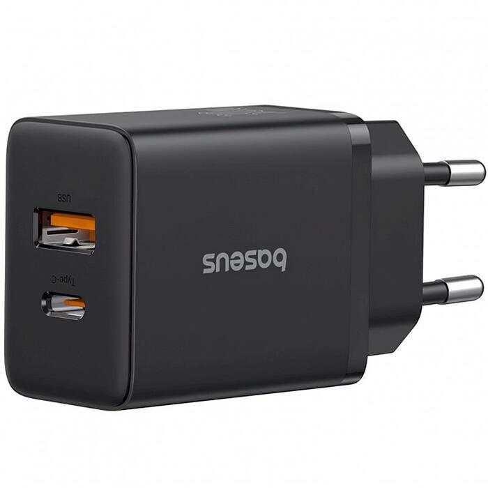 Baseus Cube Pro 30W Зарядное устройство USB-C USB-A / чёрная (CCXF000301)