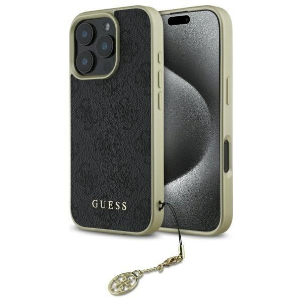 Guess GUHCP16XGF4GGR Hardcase 4G Charms Collection Защитный чехол для iPhone 16 Pro Max 6.9" / чёрный (GUHCP16XGF4GGR)