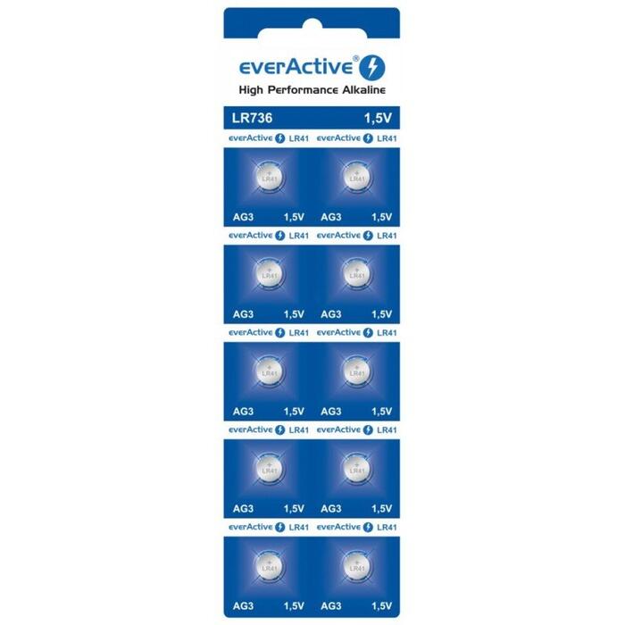 EverActive Alkaline LR736 AG3 / LR41 / 1.5V Baterijas (10gab.) (EVAG3)