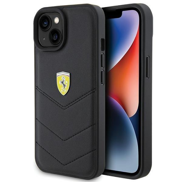 Ferrari Quilted Metal Logo Back Case