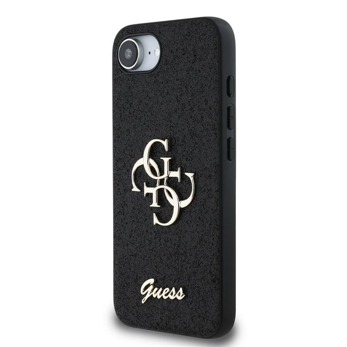 Guess PU Fixed Glitter 4G Metal Logo Case Чехол для Apple iPhone 16e (GUHCPSE4HG4SGK)