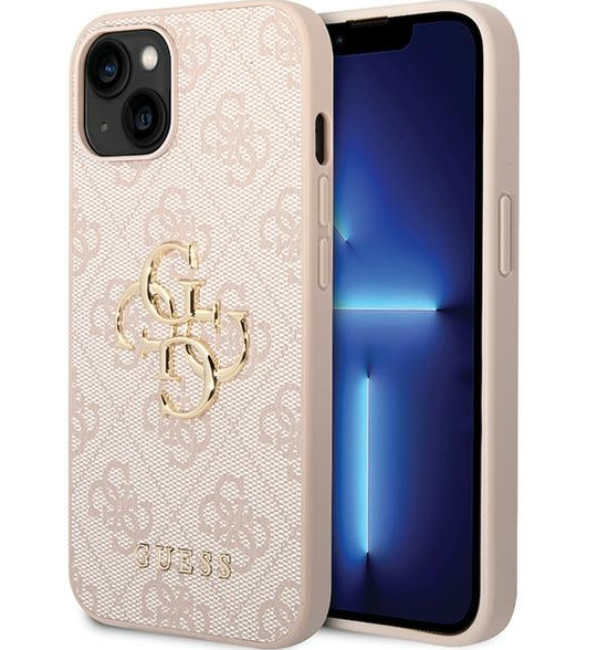 Guess PU Leather 4G Metal Logo Case Защитный Чехол для Apple iPhone 15 (GUHCP15S4GMGPI)