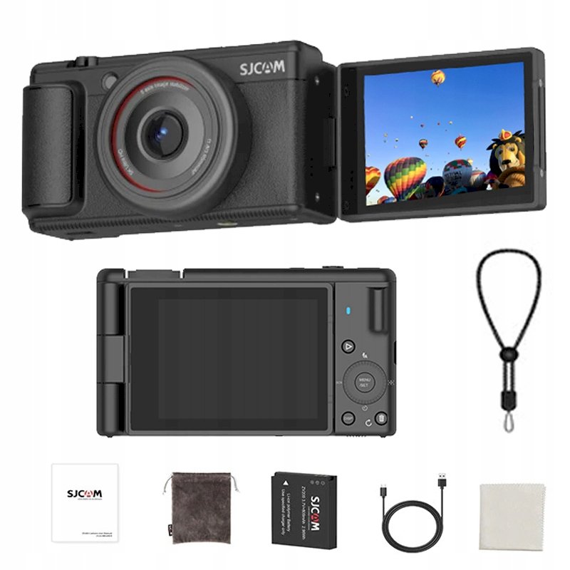 Sjcam ZV200 Digitālā kamera 5K / 80MP melna (SJ163388)