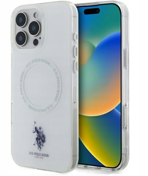US Polo IML Ring MagSafe Защитный Чехол для Apple iPhone 16 Pro Max (USHMP16XHOCLDPW)