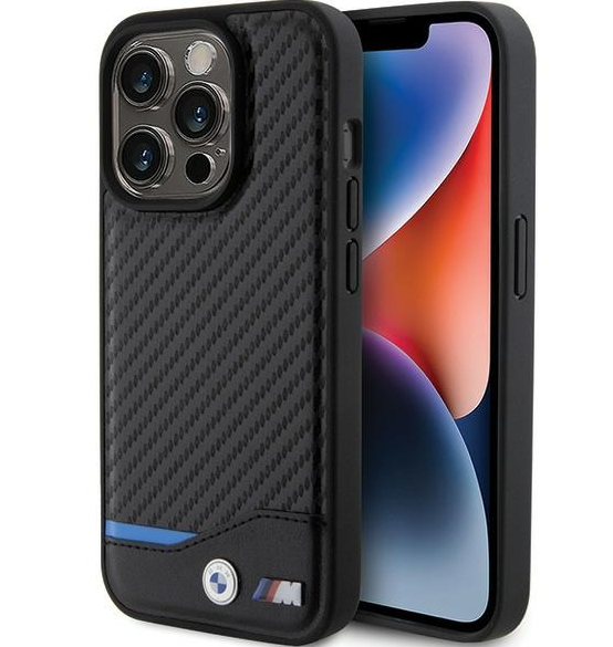 BMW PU Carbon Case Aizmugurējais Apvalks