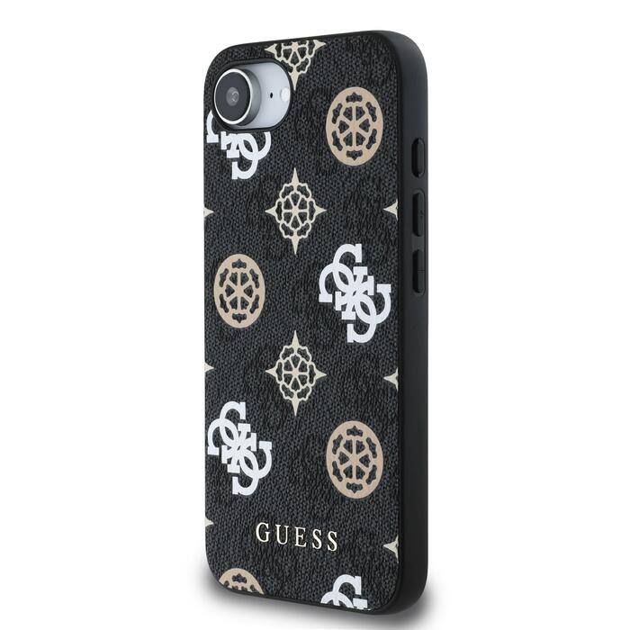 Guess PU 4G Peony MagSafe Case Aizsargapvalks priekš Apple iPhone 16e (GUHMPSE4P4PWPK)