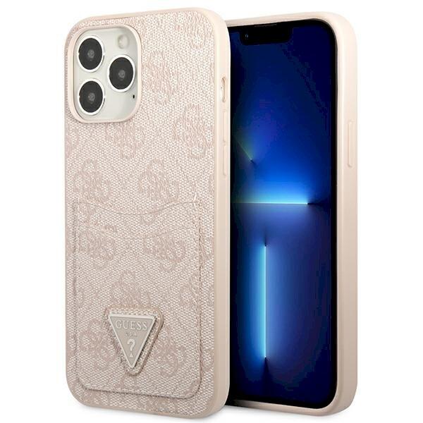 Guess GUHCP13LP4TPP hardcase 4G Triangle Logo Cardslot Защитный чехол для iPhone 13 Pro / 13 6,1" / розовый (GUHCP13LP4TPP)