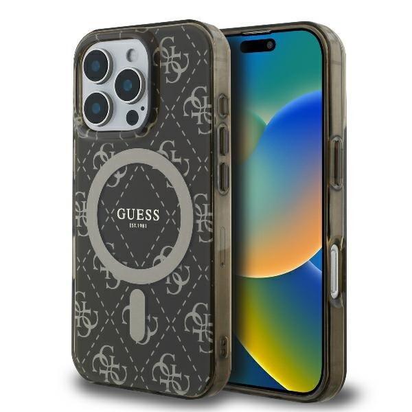 Guess IML 4G Background MagSafe Защитный Чехол для Apple iPhone 16 Pro (GUHMP16LH4DTEW)