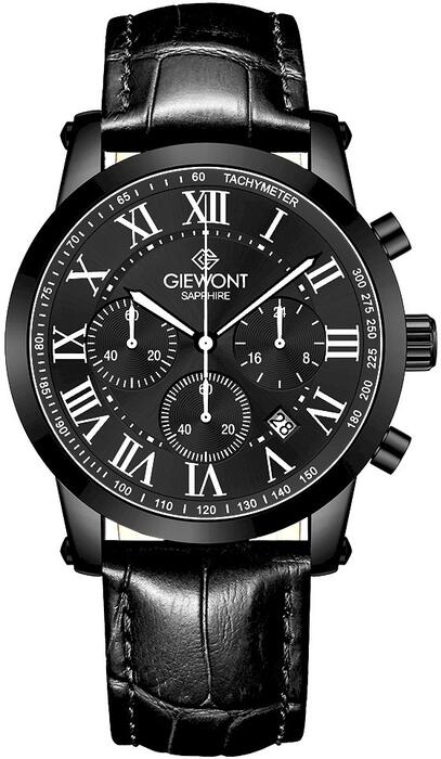 Giewont Vīriešu pulkstenis Chronograph Sapphire / melns (GW6260-A3)