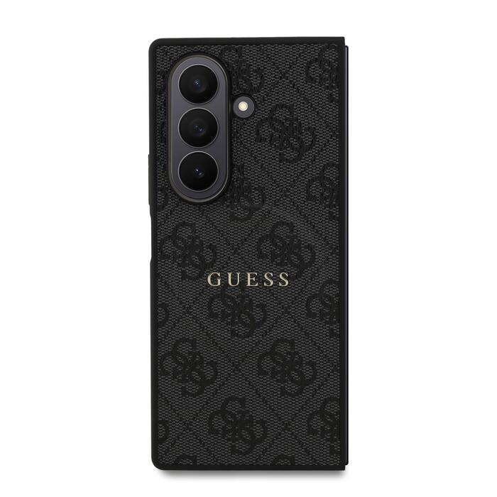 Guess PU Leather 4G Colored Ring Magnetic Case Защитный чехол для Samsung Galaxy Z Fold 7 / чёрный (GUHMZFD7P4MSEGCK)