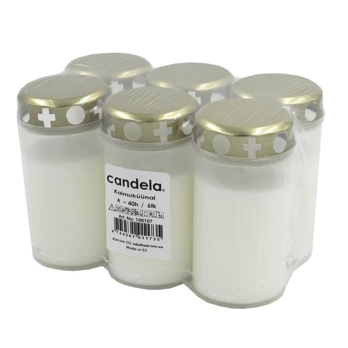 Candela Kapu Sveces Ar Vāciņiem 6gab White (24100107)