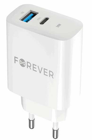 Forever TC-07-30AC USB-C / USB Зарядное Устройство 30W (GSM172201)