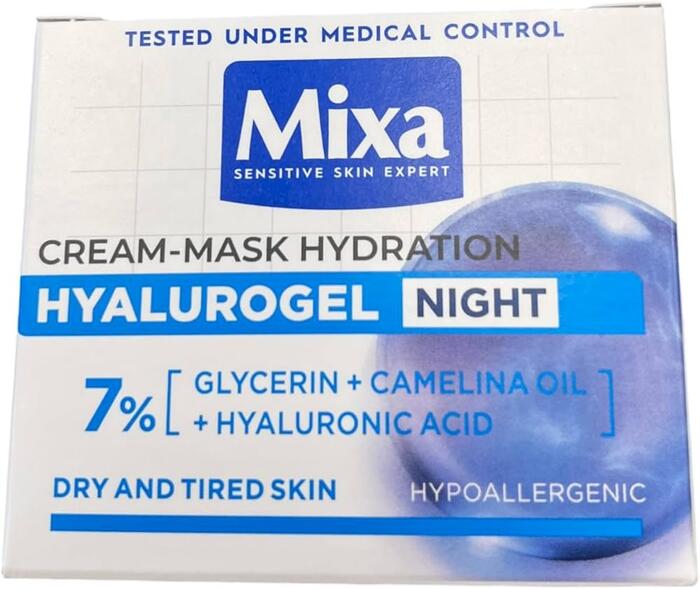 Mixa Hyalurogel Night Moisturizing Night Cream-Mask Ночной увлажняющий крем-маска 50 ml (3600550950670)