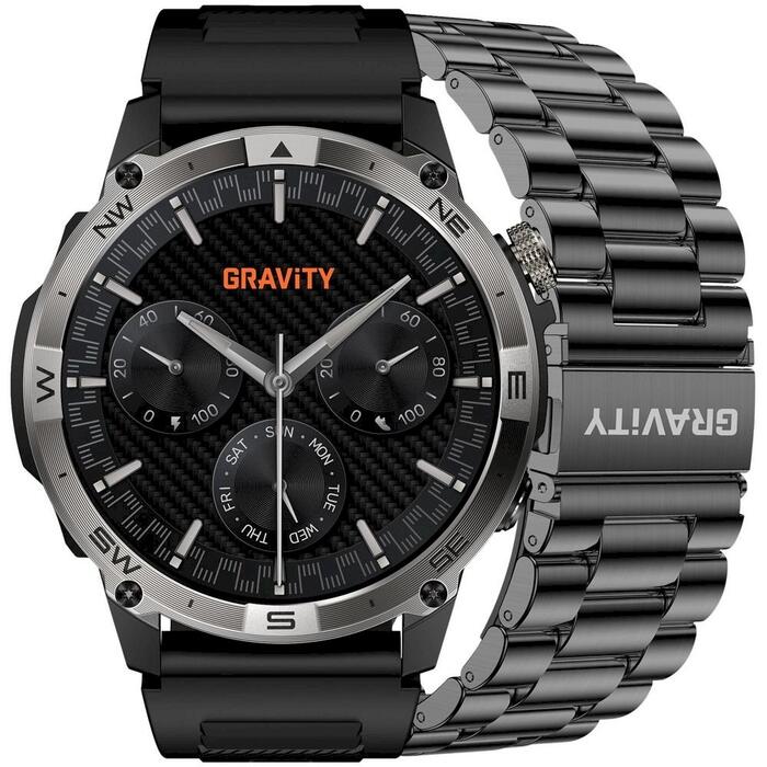 Smartwatch Gravity Ремешок + браслет GT46-1 / чёрный (GT46-1)