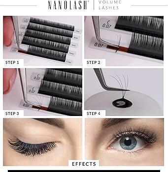 Nanolash Volume Lashes Накладные ресницы 0.07 C 11 mm (5905997306188)