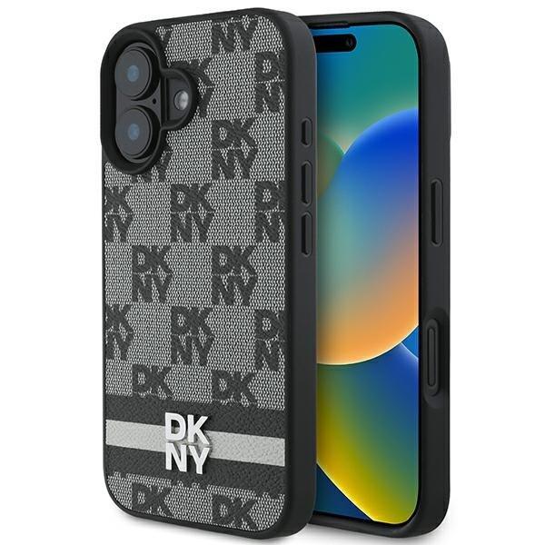 DKNY Checkered Pattern & Printed Stripes Защитный Чехол для Apple iPhone 16 (DKHCP16SPCPTSSK)
