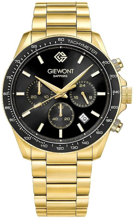 Giewont Vīriešu pulkstenis Chronograph Sapphire GW3520-B4 / zelta/melns (GW3520-B4)