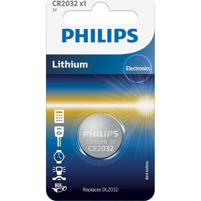 Philips CR2032 Litija Baterija 3V (CR2032/01B)