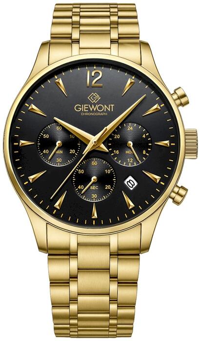 Giewont Chronograph Sapphire Vīriešu pulkstenis / zelta melns (GW6310-B4)