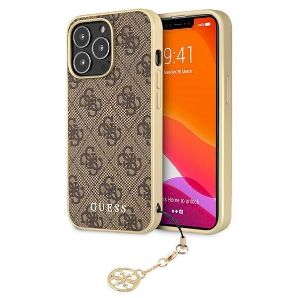 Guess GUHCP13LGF4GBR Hardcase 4G Charms Collection Защитный чехол для iPhone 13 Pro / 13 6,1" / коричневый (GUHCP13LGF4GBR)