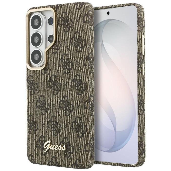 Guess 4G Script MagSafe Case Защитный чехол для Samsung Galaxy S26 Ultra / коричневый (GUHMS26L5P4FWMSW)
