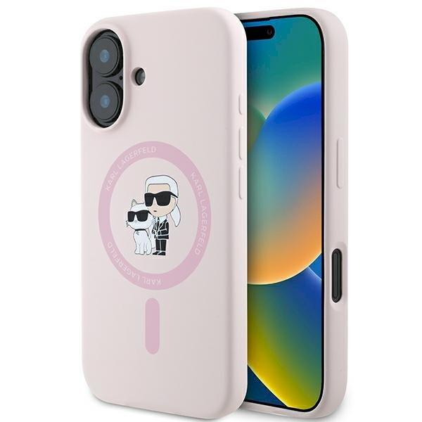 Karl Lagerfeld KLHMP16SSCMKCRHP Aizsargapvalks priekš iPhone 16 6.1" / rozā (KLHMP16SSCMKCRHP)