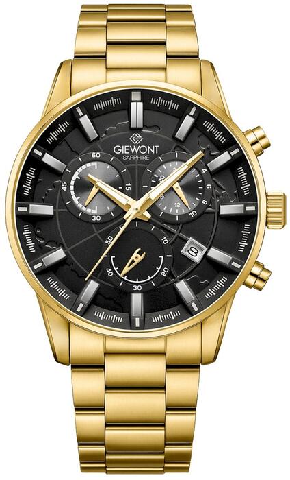 Giewont Chronograph Sapphire Vīriešu pulkstenis GW4580-B4 / zelta/melns (GW4580-B4)