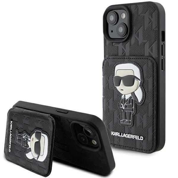 Karl Lagerfeld Saffiano Cardslots and Stand