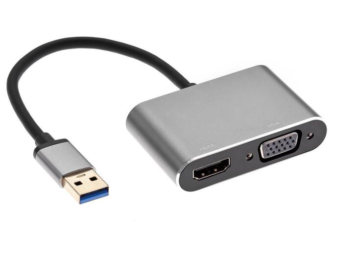 RoGer DrongDisplay Adapteris USB to VGA/HDMI
