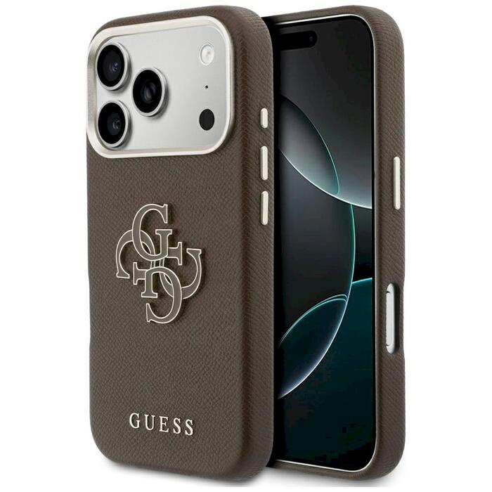 Guess FW Resin Logo Case Защитный чехол для iPhone 17 Pro / коричневый (GUHCP17L5PS4RGGW)