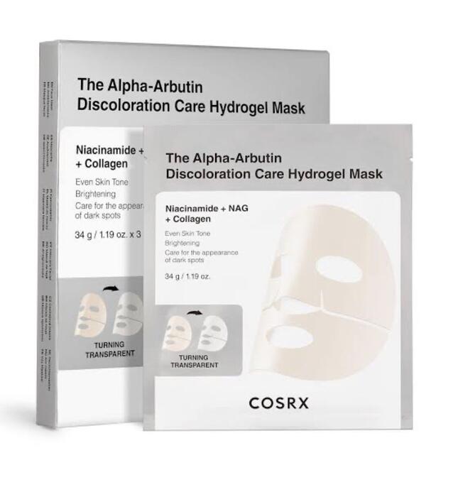 COSRX The Alpha‑Arbutin Discoloration Care Гидрогелевая Маска Для Лица 3 шт (8809598457249)