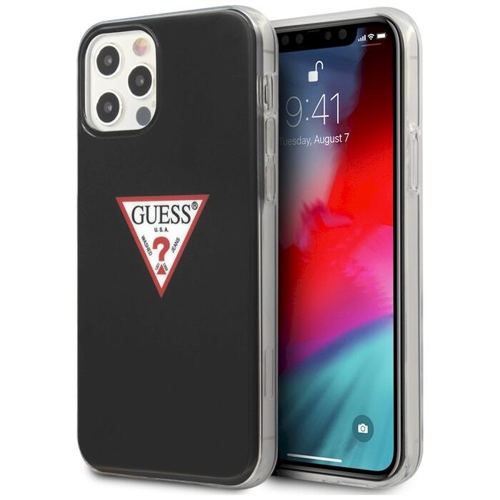 Guess GUHCP12MPCUCTLBK Triangle Collection Защитный чехол для iPhone 12/12 Pro 6,1" / чёрный (GUHCP12MPCUCTLBK)
