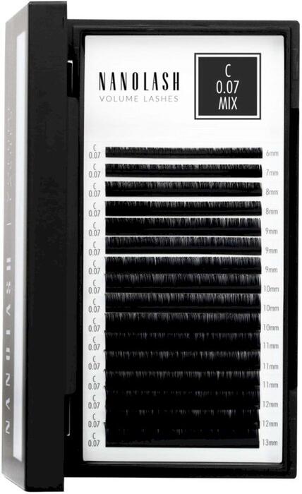 Nanolash Volume Lashes Накладные ресницы 0.07 C 6-13 mm (5905997306027)