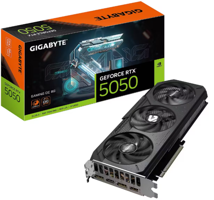 Gigabyte GeForce NVIDIA RTX 5050 Видеокарта 8GB (GV-N5050GAMING OC-8GD)