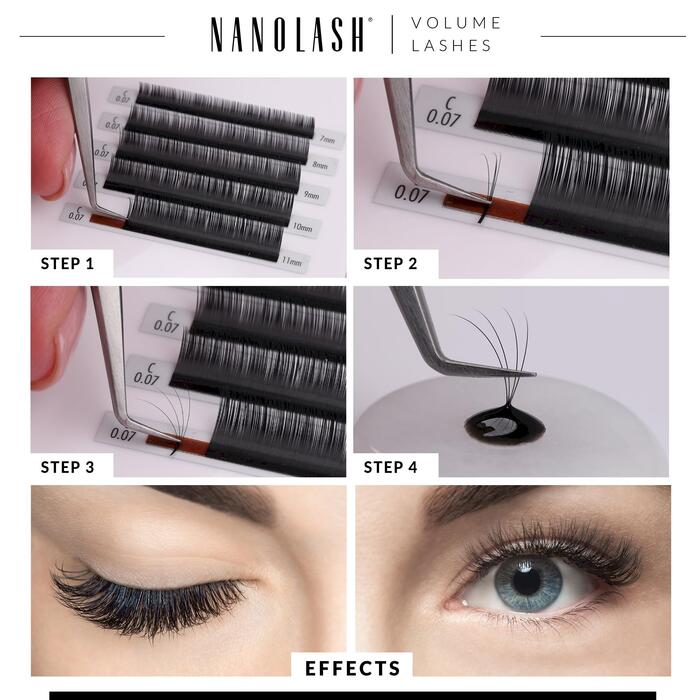 Nanolash Volume Lashes Ресницы для наращивания 0.15 C 6-13 mm (5905997306089)