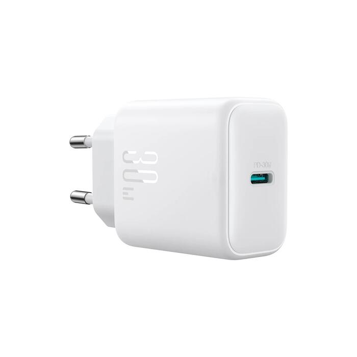 Joyroom JR-TCF24 Travel Charger Type-C Зарядное устройство PD 30W SFC PPS / белый (JR-TCF24-WHT)
