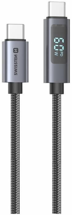 Swissten LCD Kabelis USB-C - USB-C