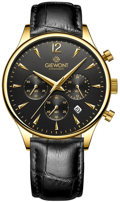 Giewont Chronograph Sapphire Vīriešu pulkstenis / melni zeltains (GW6310-A4)