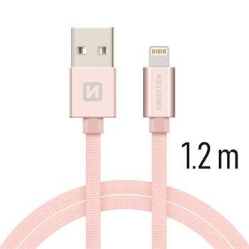 Swissten Textile Fast Charge 3A Lightning