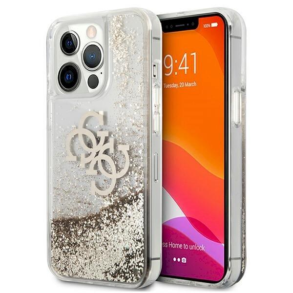 Guess GUHCP13XLG4GGO Hardcase 4G Big Liquid Glitter Защитный чехол для iPhone 13 Pro Max 6,7" / золотой (GUHCP13XLG4GGO)