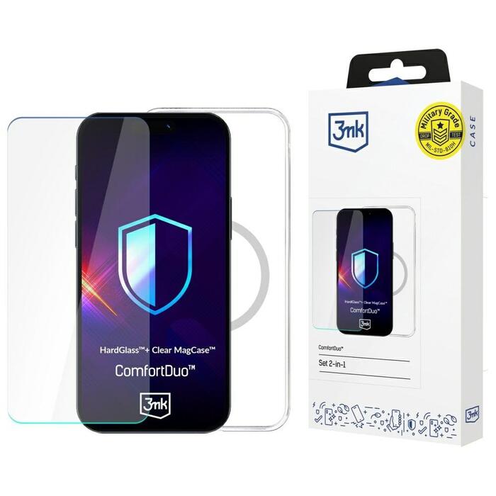 3MK ComfortDuo Clear MagCase Kit Tempered Glass Защитное стекло и Чехол для Apple iPhone 17 Pro Max (5903108672047)