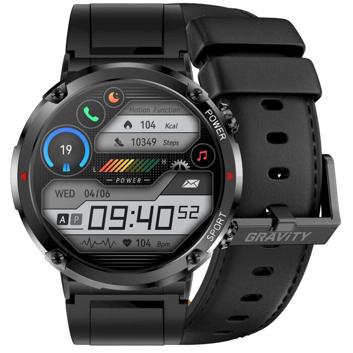 Smartwatch Gravity GT21-3 Viedpulkstenis ar silikona