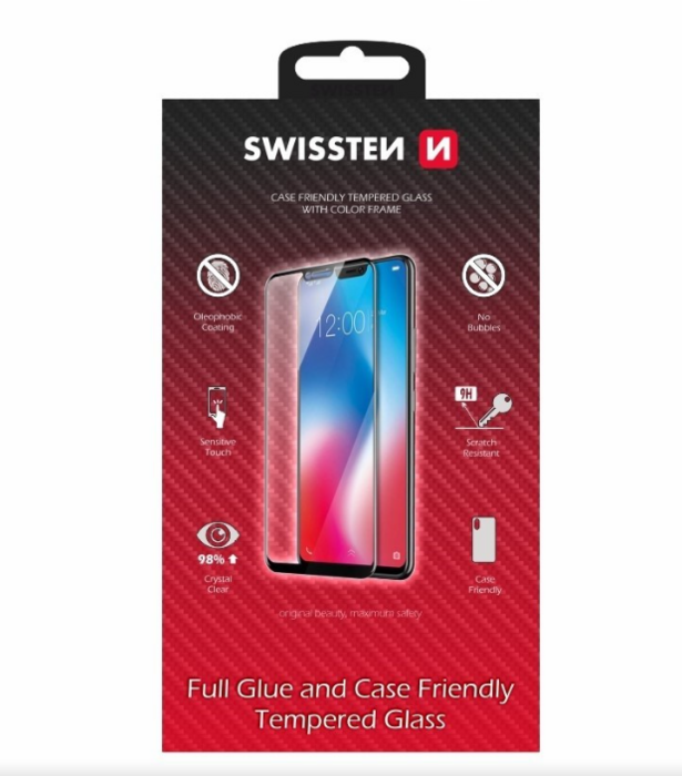 Swissten Full Face Tempered Glass Aizsargstikls
