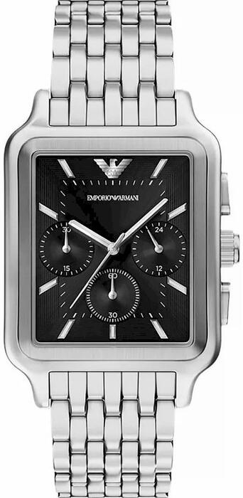 Emporio Armani Diego Chronograph Rokas Pulkstenis AR11751 Silver Black 38mm (AR11751)