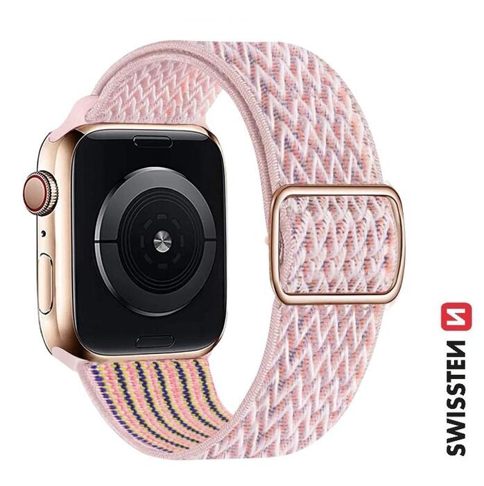 Swissten Нейлоновый Pемешок с пряжкой для Apple Watch 42 / 44 / 45 / 49 mm (46000717)