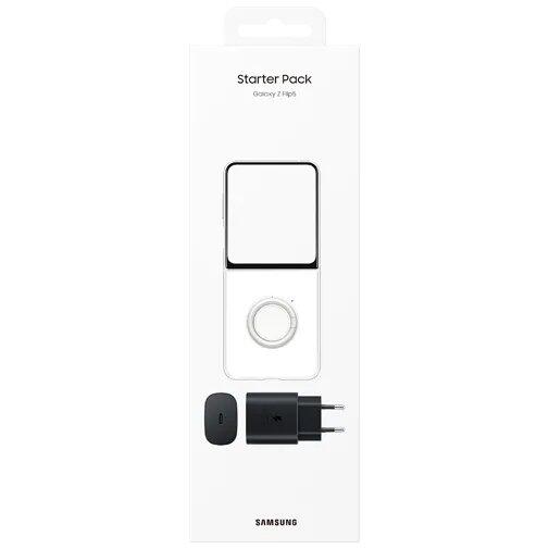 Samsung Z Flip5 Starter Pack USB-C 25W Зарядное устройство + Прозрачный бампер (EF-XF73KKTEGWW)