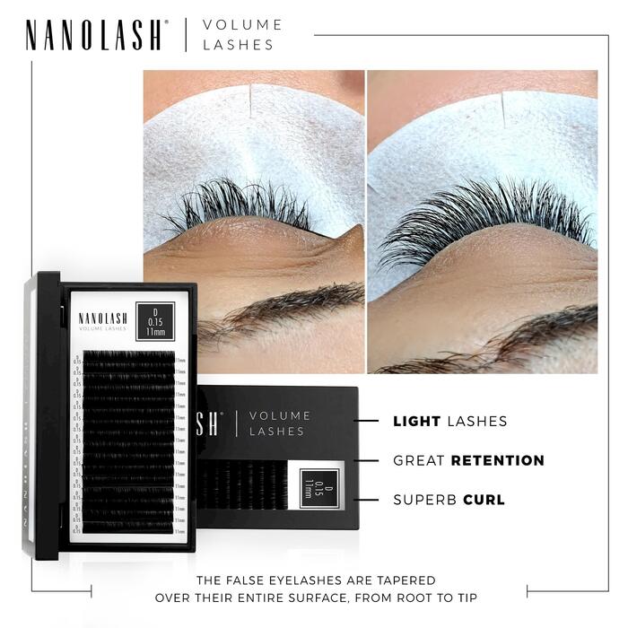 Nanolash Volume Lashes Ресницы для наращивания 0.15 C 11 mm (5905997306362)
