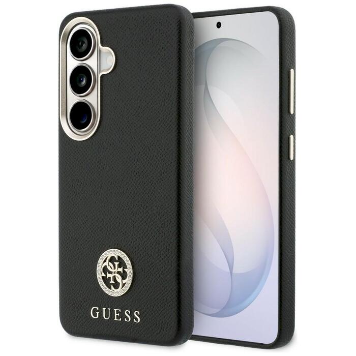 Guess Rhinestone Round Logo MagSafe Защитный чехол для Samsung Galaxy S26 / чёрный (GUHMS26MPGCRMDEK)